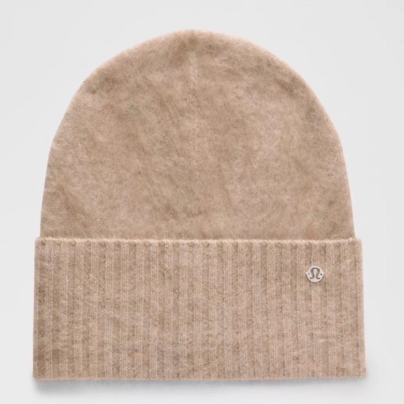 🆕 LULULEMON Fuzzy Cashmere Beanie Heathered Nutmeg NWT